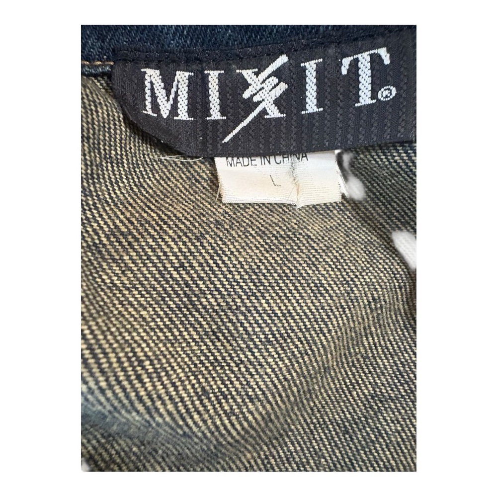 Mixit brand denim vest with fur trim. Size L - Picture 6 of 6